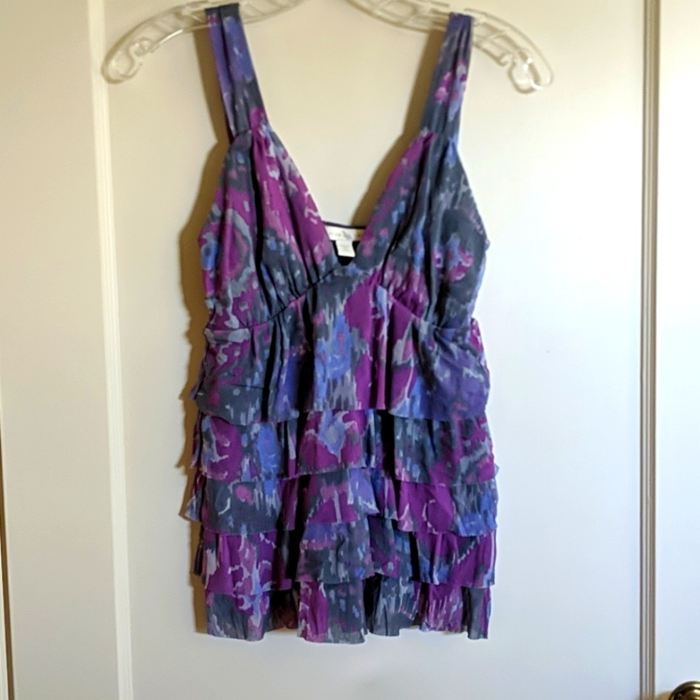 Tiered ruffle tank